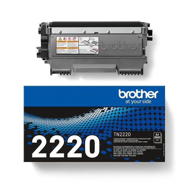 Brother TN2220 - Svart - original - tonerpatron - for Brother DCP-7070DW, HL-2250DN, MFC-7360Ne; FAX-2840, 2940