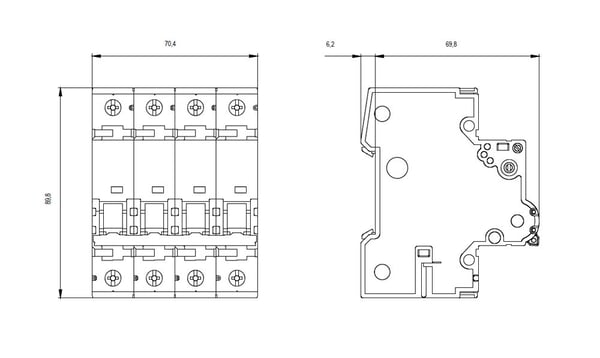 Siemens 5SY66107 5SY6610-7 Ledningssikkerikkerhedsafbryder 10 A 230 V, 400 V