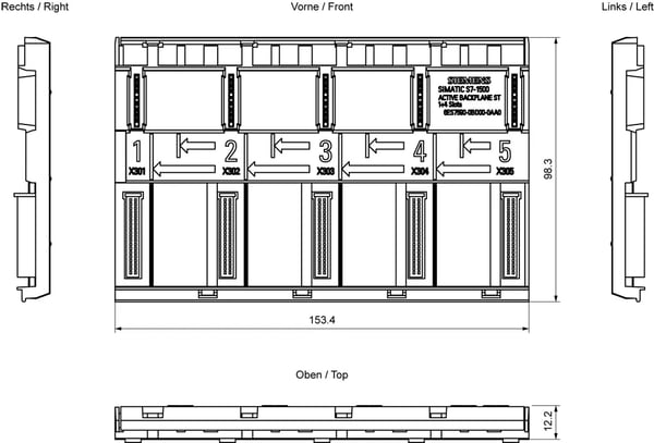 Siemens 6ES75900BD000AA0 6ES7590-0BD00-0AA0 PLC-taustalevymoduuli
