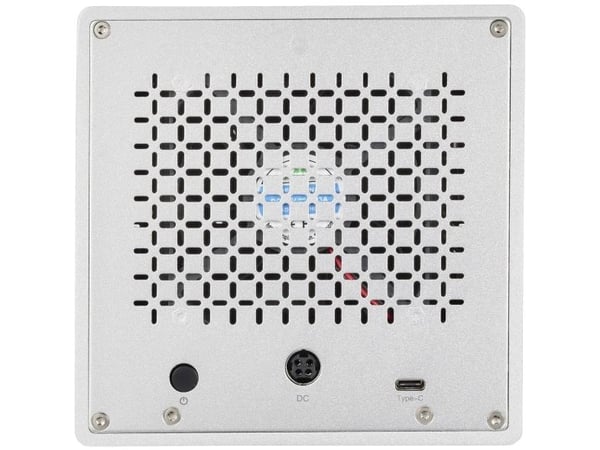 Renkforce RF-5587610 SATA-kiintolevykotelo Asemapaikkojen määrä: 4 paikkaa 2,5 tuumaa, 3,5 tuumaa Sisältää 80 mm tuulettimen Alumiininen kotelo USB...