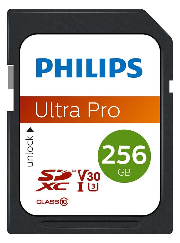 Philips FM25SD65B, 256 GB, SDXC, Luokka 10, UHS-I, 100 MB/s, Class 3 (U3)