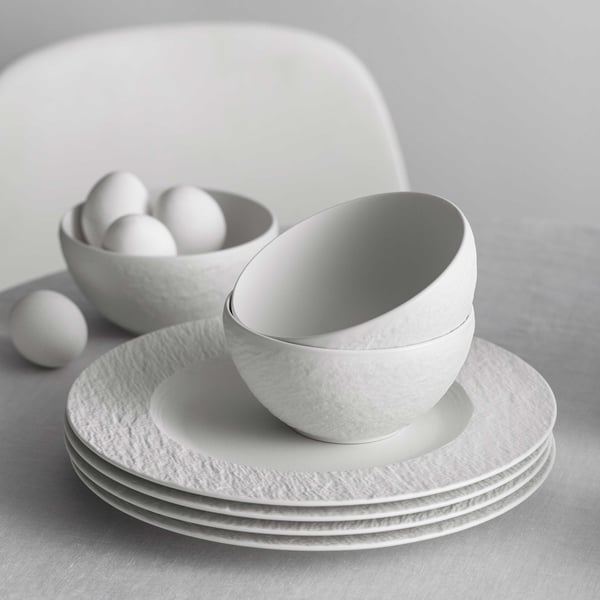 Villeroy & Boch Manufacture Rock servisesett, 6 deler, hvit