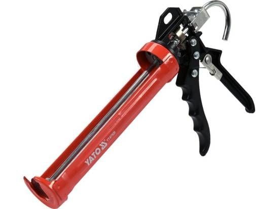 Yato YT-67520, Patruunallinen massapuristin, Musta, Punainen, Terästä, Alumiini, 300 ml, 225 mm
