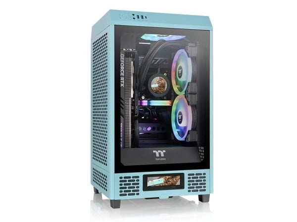 Thermaltake The Tower 200 -kotelo, Mini-ITX, turkoosi, karkaistu lasi