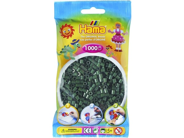 Hama Beads 207-28, Håndverkssett for barn, 5 år, PVC, grønn, 1000 stk