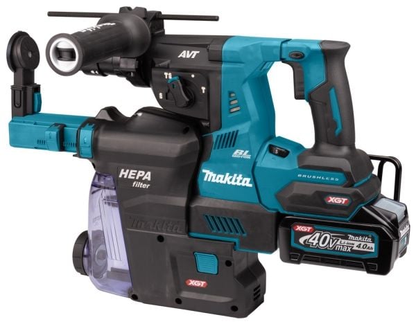 Makita HR004GM202 batteridrevet borhammer 40 V SDS-plus 2,9 joule 2 batterier