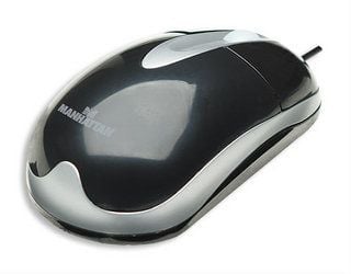 Manhattan 177016, Ambidextrous, Optisk, USB Type-A, 1000 DPI, Svart
