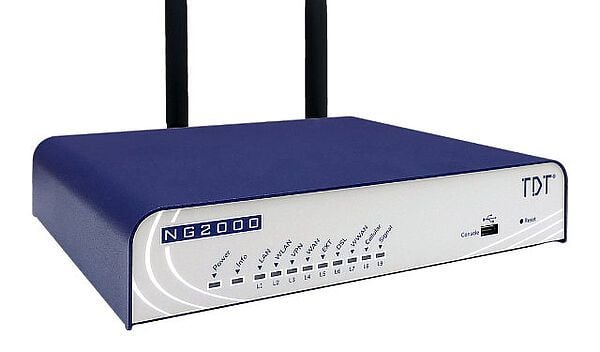 TDT NG2000-DW, Wi-Fi 5 (802.11ac), Kaksitaajuus (2,4 GHz/5 GHz), Ethernet LAN, ADSL, Harmaa, Sininen, Pöytäreititin