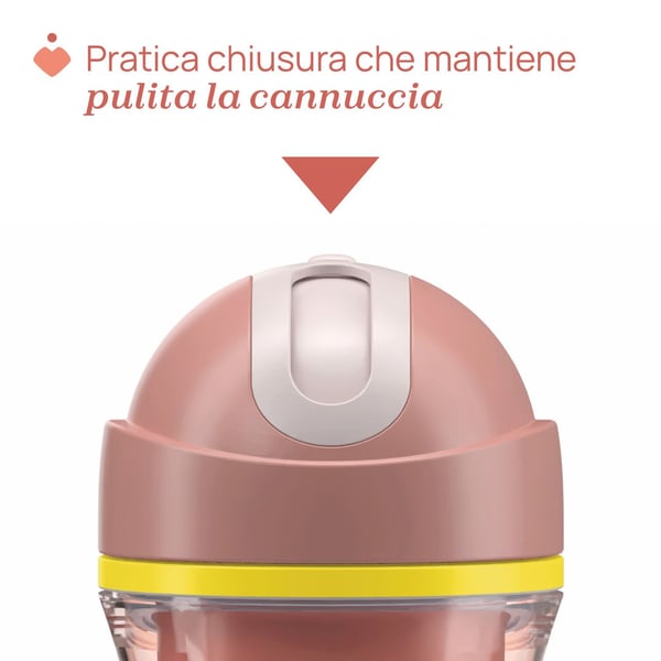 Chicco 00006991150000, Single, 0.266 L, Rose, Plastic, Silicone, Cup, Universal