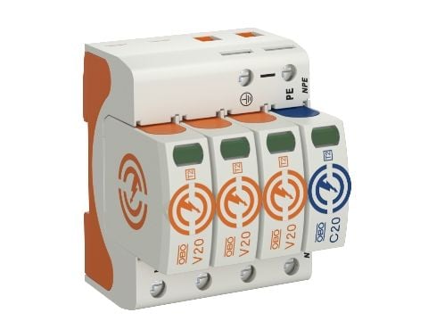 OBO Bettermann V20-3+NPE-280 ylijännitesuoja 280 V tyyppi 2 60000 A