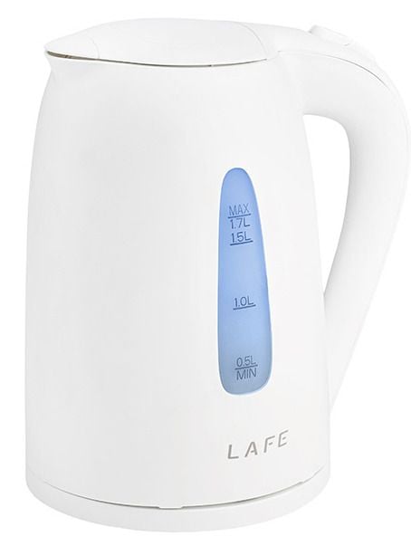 Lafe Essential White, 1,7 l, 2200 W, Vit, Vattennivå indikator, Överhettningsskydd, Filtrering