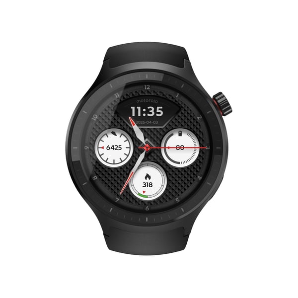 Motorola Moto Watch -älykello, 1,4 tuuman XT2547-2 OLED -näyttö, 47 mm, Volcanic Ash