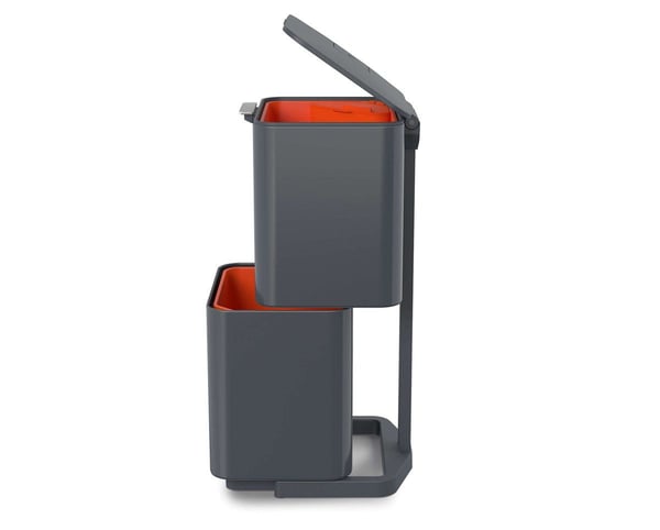 Joseph Joseph Totem Max - Søppelbøtte - flip lid / drawer - 60 L - grå