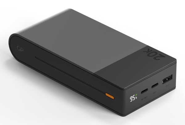 GP Battery GP PowerBank M2+ 20C 20000mAh 2xUSB-C/1xUSB-A musta LED (GPPBM20CGYMSR287)