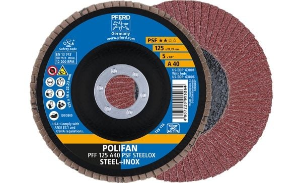 PFERD 67644125, 2,22 cm, 12,5 cm, 12200 kierrosta minuutissa, 40 g, 10 kpl