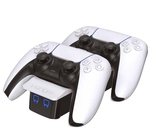 Venom Twin Docking Station - Laddningsställ - 3 utdatakontakter (2 st. dockningsanslutning, USB) - på kabel: USB-C - för Sony DualSense