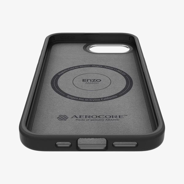 Spigen Enzo Aramid, Etui, Apple, iPhone 16e, 15,5 cm (6.1"), Svart