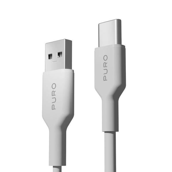 PURO PUCAC10WSPWHI, 1 m, USB A, USB C, USB 2.0, Hvit