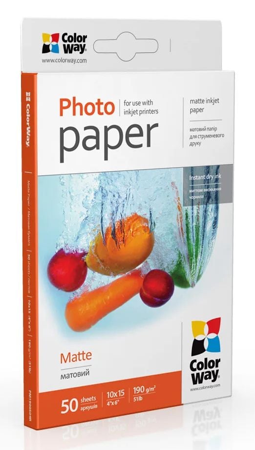 ColorWay fotopapir for A6-skriver (PM1900504R)