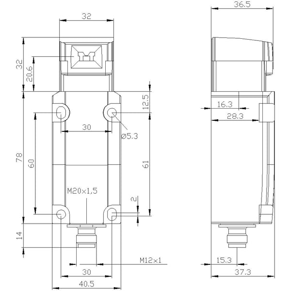 Siemens 3SE51140QV101AE1 3SE5114-0QV10-1AE1 Turvarajakytkin 4 A IP66, IP67 1 kpl 1 kpl