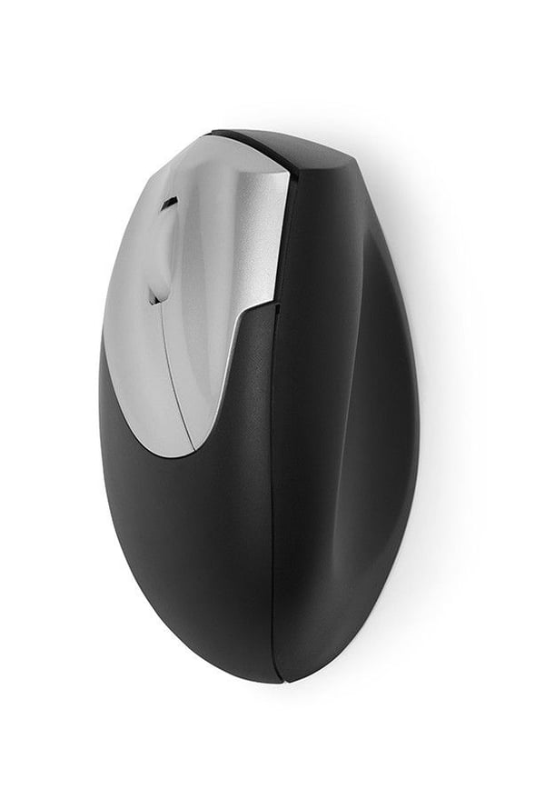 BakkerElkhuizen Handshake, Vasenkätinen, Vaakasuuntainen muotoilu, Optinen, RF Wireless + Bluetooth + USB Type-C, 6400 DPI, Musta, Harmaa