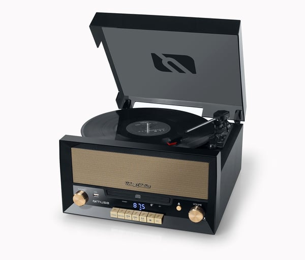 Muse MT-110B, Suoravetolevysoitin, Musta, Ruskea, Puu, 33,45,78 RPM, Rotaatio, CD, CD-R, CD-RW