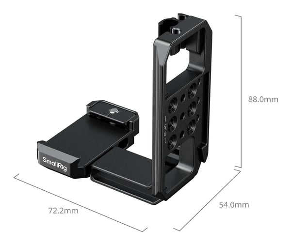 SmallRig 5594, Monteringsplade, Sort, Alumiini, 57,5 mm, 88 mm, 76,2 mm