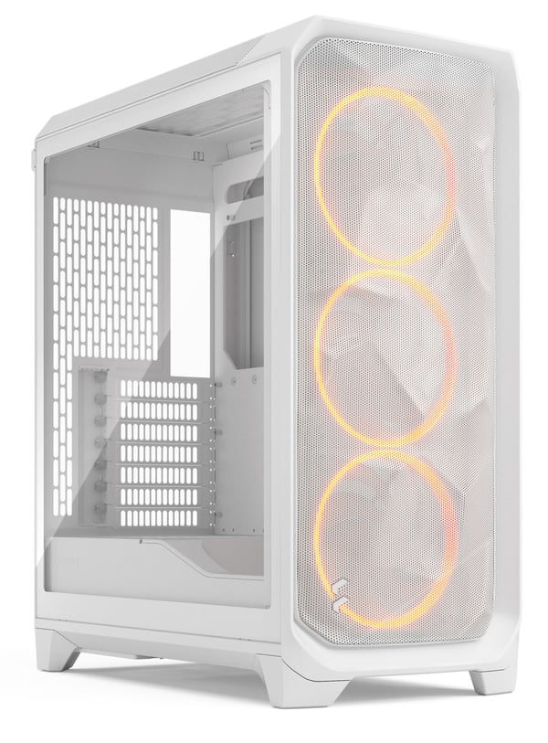 Fractal Design Meshify 3 RGB - Tower - utökad ATX - ingen strömförsörjning (ATX) - vit TG genomskinlig ton - USB/ljud