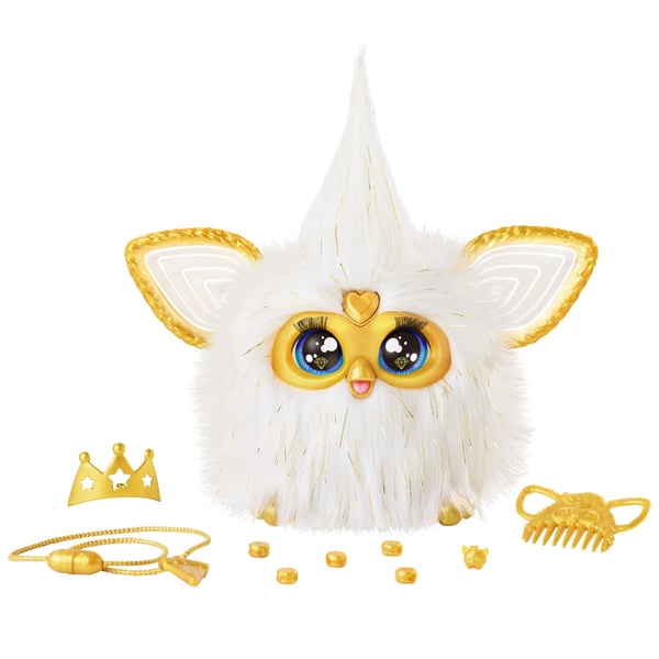 Hasbro Furby interaktivt kosedyr, Gold Glam, fra 6 år