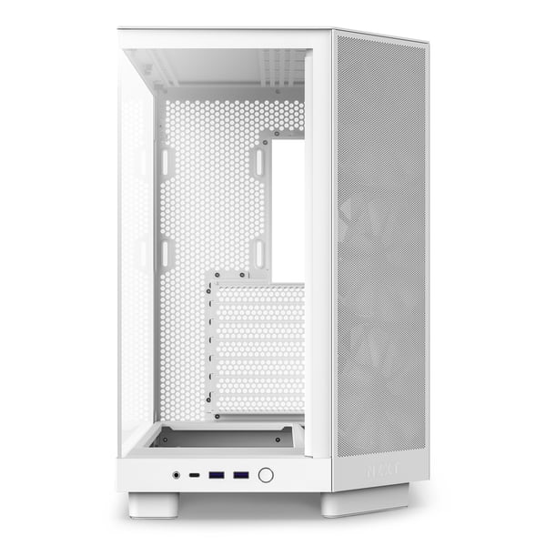 NZXT H6 Flow, Midi Tower, PC, Valkoinen, ATX, mikro ATX, Mini-ITX, Terästä, Karkaistu lasi, 16,3 cm