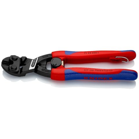 Knipex 71 22 200 T, pulttileikkuri, sininen, punainen, HRC 64, musta, sininen, punainen, 55 mm, 23 mm