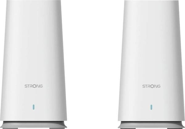 Strong ATRIA Mesh Home Kit 2100 - Wi-Fi-system - (2 rutere) - inntil 200 kvm - maske 1GbE - Wi-Fi 5 - Dobbeltbånd