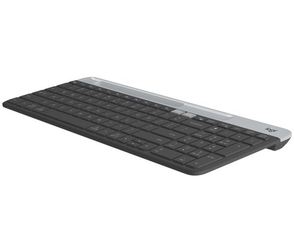 Logitech Slim Multi-Device Wireless Keyboard K580, Täysikokoinen (100 %), RF Wireless + Bluetooth, Grafiitti