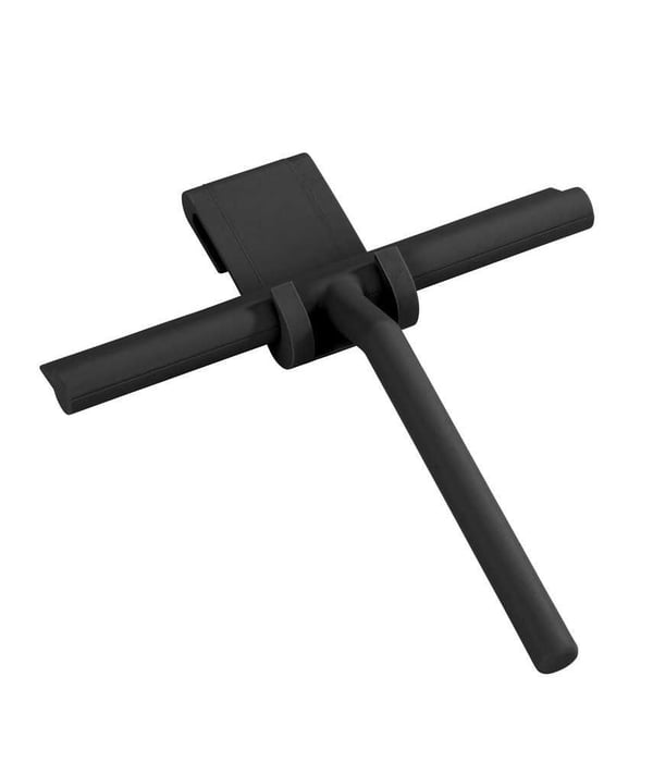 WENKO 24171100, Dusjnal med ett blad, Sort, Rustfritt stål, Silikon, 210 mm, 40 mm