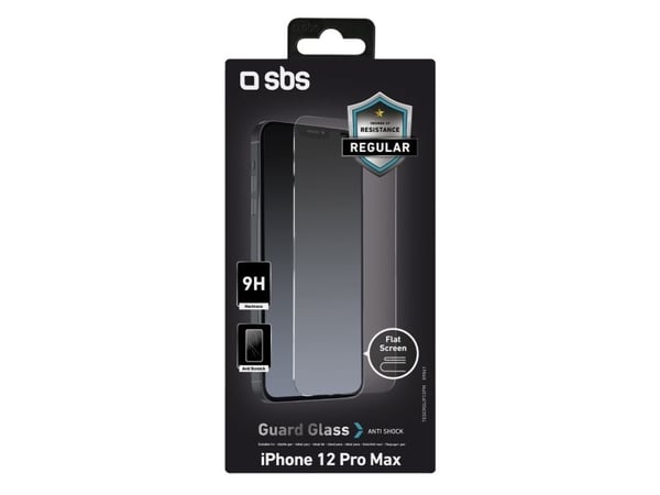 SBS TESCRGLIP12PM, Apple, IPHONE 12 PRO MAX, Stötsäker, Reptålig, Stöttålig, Transparent