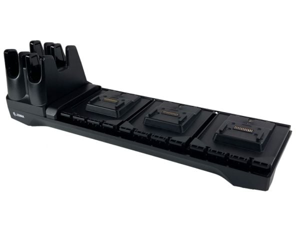 Zebra Communication Cradle - Dokkingstasjon - 7-slot - for Zebra RFD40 Premium, RFD40 Premium Plus Sled, RFD40 UHF RFID Standard Sled