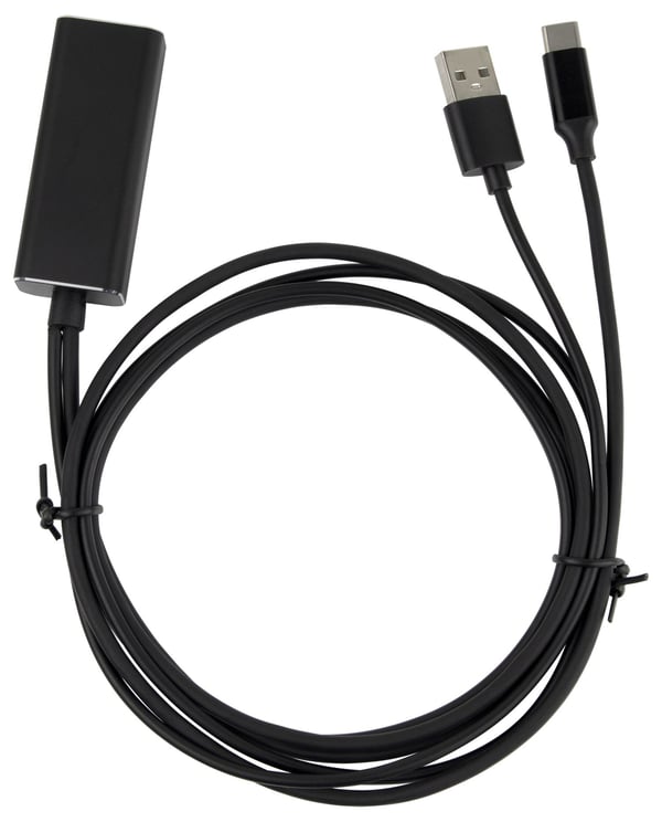 DELTACO USBC-CAST-ETH - Nettverksadapter - USB - 10/100 Ethernet - svart