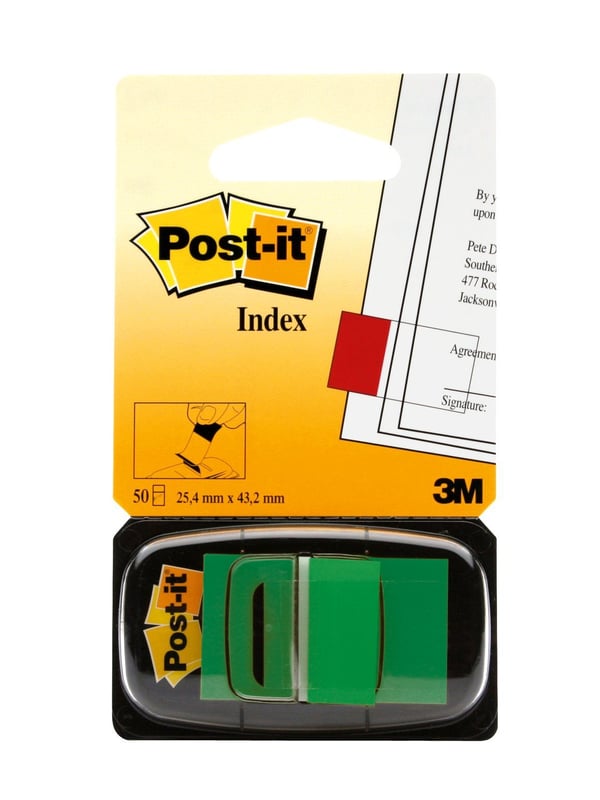 3M I680-3, Vihreä, 25,4 mm, 43,2 mm, 50 kpl