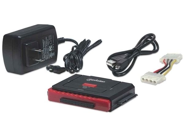 Manhattan 179195, USB A-tyyppi, musta, SATA 1.0 FCC CE EuP WEEE, 12 V, 70 mm, 98 mm