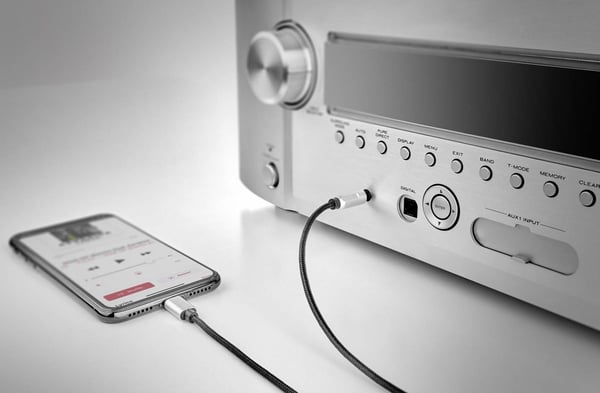 Renkforce RF-3432028, 1,2 m, Lightning, 3.5mm, Hankjønn, Hankjønn, Svart