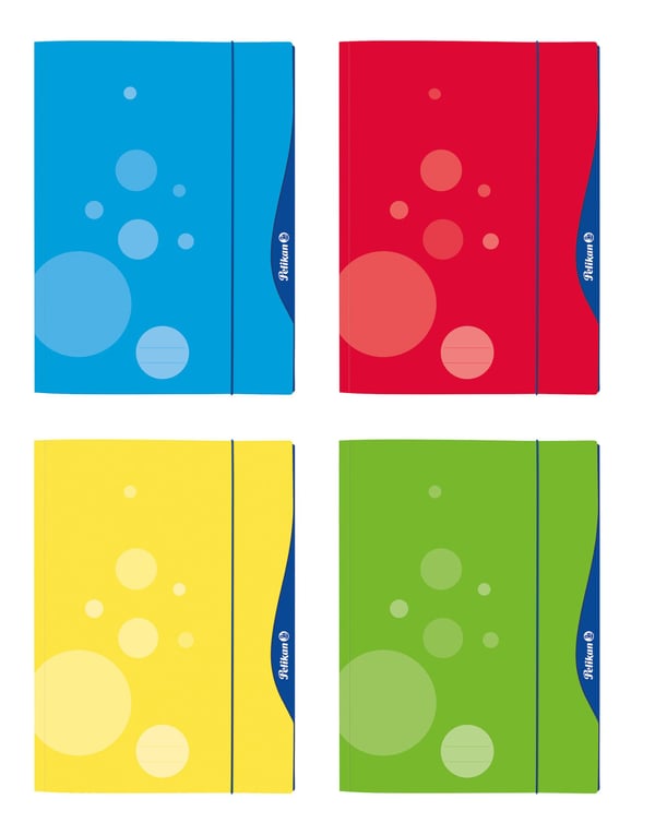 Pelikan 237635, A3, Fotoark kartong, Blå, Portrett, Elastisk bånd