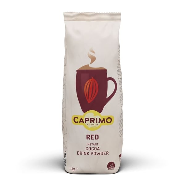 Caprimo Choco Röd Kakaodryck 16% - för varuautomat eller i kopp - 1kg - (10 påsar)