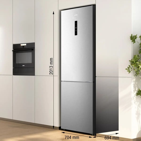 Gorenje G600 NRK720CAXL4 kyl-frys 495 L klass C, 72 cm, rostfritt stål