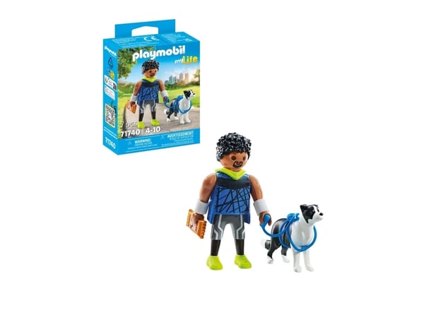 Playmobil 71740, 4 år, Corredor con Border Collie, Flerfarget, Plast