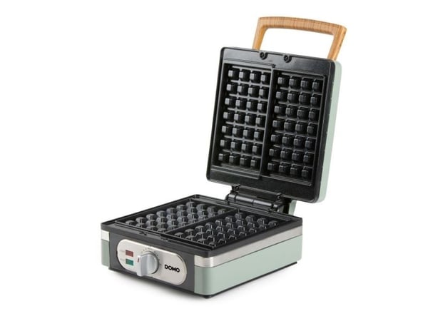 Domo DO9273W, 2 våffla/våfflor, Rektangulär, Grön, Salvia, 0,75 m, 1400 W, 192 mm