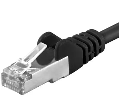 PremiumCord - Patch-kabel - RJ-45 (hane) till RJ-45 (hane) - 2 m - SFTP, PiMF - CAT 6a - formpressad, hakfri - Pantone-svart