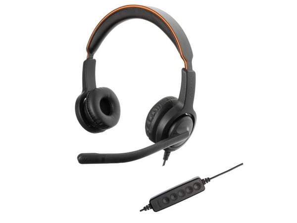Axtel Voice UC40 duo NC - For Unified Communications - hodesett - on-ear - kablet - USB - lydisolerende