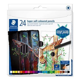 Staedtler 149C C24, Musta, Sininen, Bordeaux, Ruskea, Syaani, Vihreä, Harmaa, Magenta, Oranssi, Persikka,..., 24 kpl