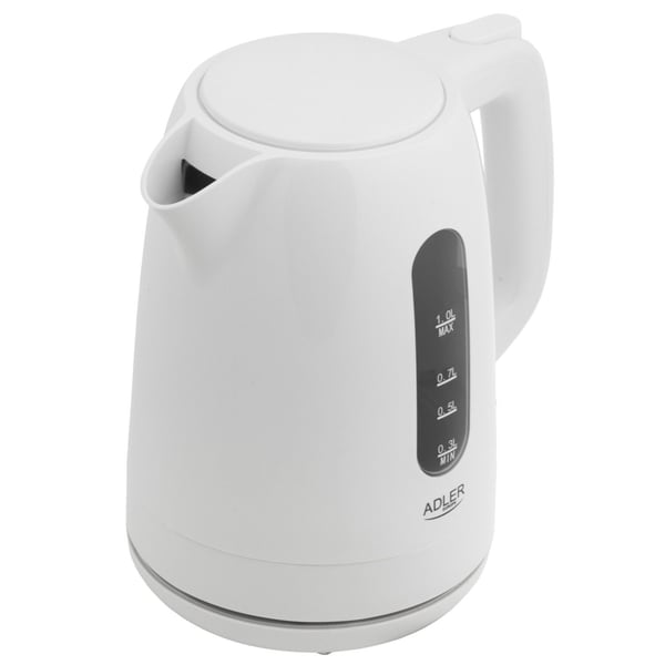 Adler AD 1380W, 1 l, 2220 W, Vit, Polypropylen (PP), Vattennivå indikator