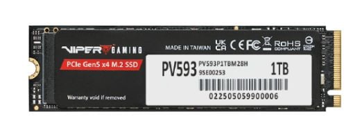 Patriot Viper Gaming PV593 SSD-levy 1 TB M.2 2280 PCIe 5.0 x4 (NVMe)